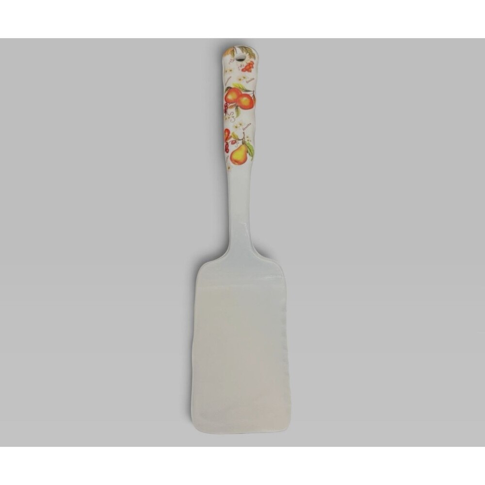 Vintage 100% Melamine Floral Flower Spatula Turner #9189 13" Long 2.75" Wide